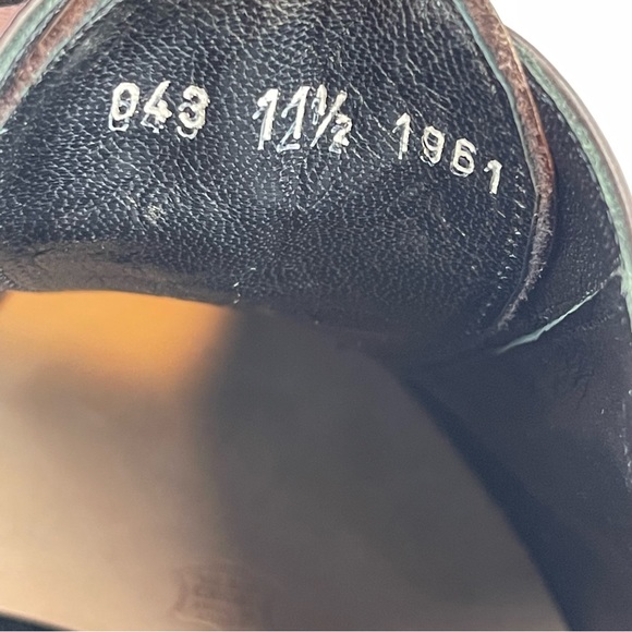 •Warren Edwards Men's Dress Shoes Size 11.5 Brown derby oxfords vibram sole - Picture 15 of 15